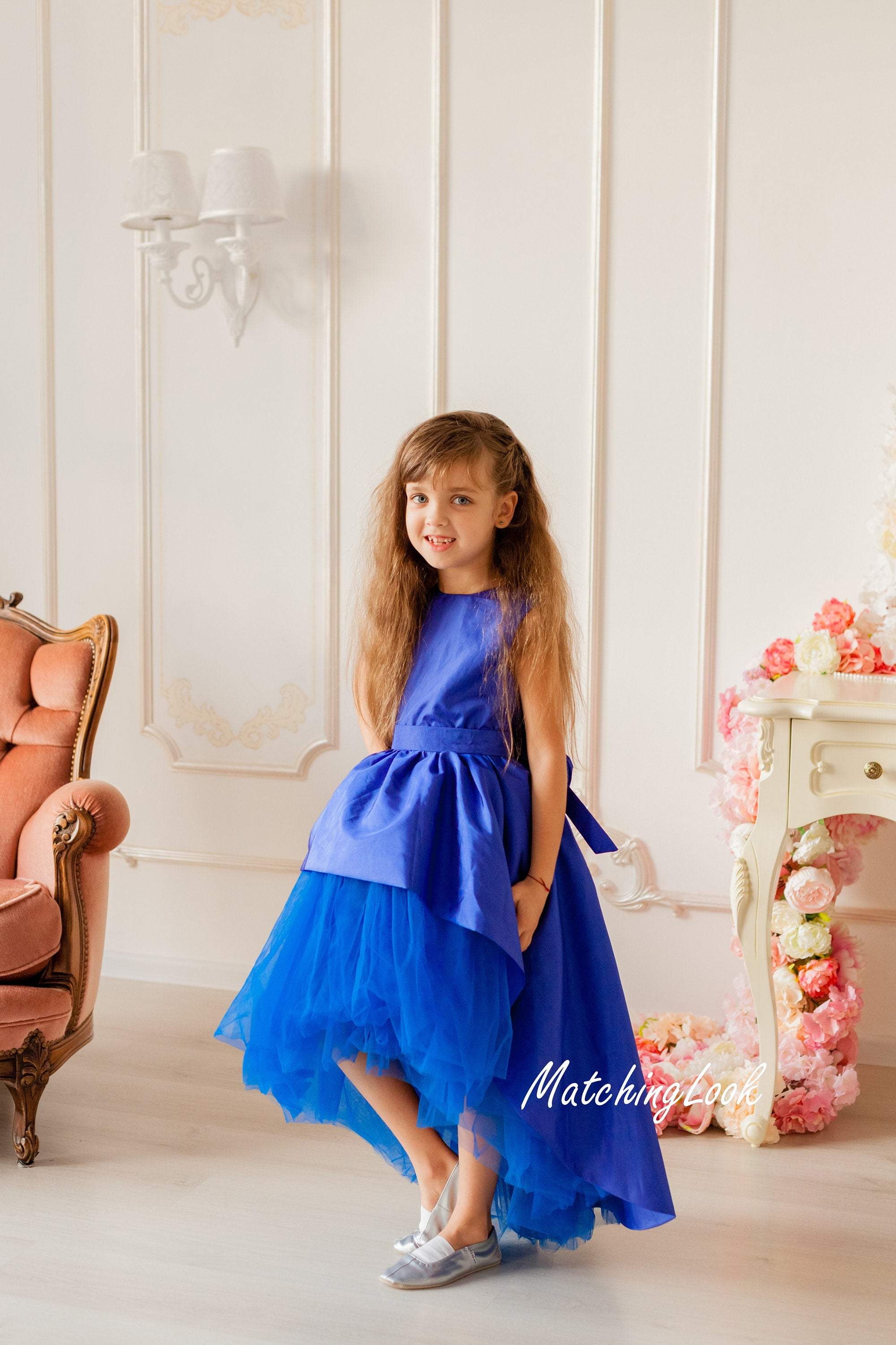 blue princess dress